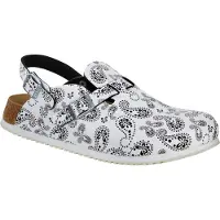 Birkenstock Femmes, Sandales, Kay SL Birko-Flor étroit, Blanc, (38)