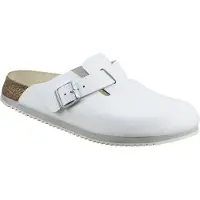 Birkenstock Sabots Birkenstock Unisexe Boston Superloop Leather White Narrow-Taille 40