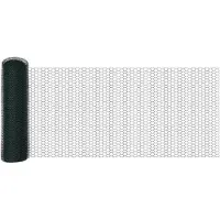 vidaXL Clôture hexagonale avec poteaux, 100 x 0,5 m, acier revêtu de PVC