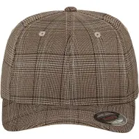 Flexfit Casquette 'Glen Check' marron / kaki / menthe