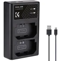 K&F Concept NP-FZ100 Chargeur de batterie double USB-C