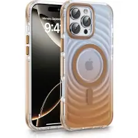 Evelatus Back panel cover Apple iPhone 15 Pro EchoWave Clear MagSafe Gold (Apple iPhone 15 Pro), Coque pour téléphone portable, Or