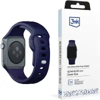 3MK Silicone Watch Strap granatowy/ocean blue dla Apple Watch 42/44/45/49mm (42 mm, 44 mm, 45 mm, 49 mm, Acier inoxydable, Silicone), Sangles de montre, Bleu