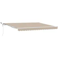 vidaXL , store enroulable beige, 400 x 350 cm, polyester