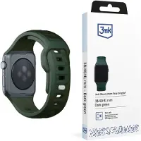 3MK Silicone Watch Strap ciemnozielony/ vert foncé dla Apple Watch 38/40/41mm (Acier inoxydable, Silicone), Sangles de montre, Vert