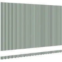 vidaXL Tissu de remplacement pour store vert et blanc 5 x 3 m en polyester