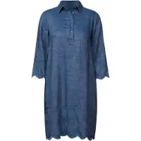 Cecil Femme Robe En Lyocell Avec Broderie In Bleu, Gr: M