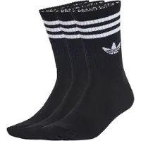 Adidas Originals Chaussettes '3-Stripes Crew 3 Pairs' noir / blanc