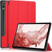 Cover-Discount Galaxy Tab S9+ - Étui Smart Tri-fold rouge (Samsung Galaxy Tab S10+, Samsung Galaxy Tab S9+), Étui pour tablette, Rouge