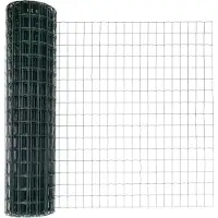 vidaXL Clôture européenne avec poteaux, 10 x 1,2 m, acier revêtu de PVC, couleur verte