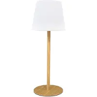 Home Deco Factory Lampe - - Effet Bois - Rechargeable USB - Blanc et Marron