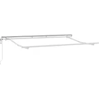 vidaXL Cadre de store blanc 3,5 x 2 m métal