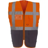 Yoko Gilet multifonction haute visibilité Orange / Marine M