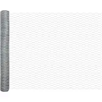 vidaXL : Clôture en panneaux soudés, 1,4 x 50 mètres, acier galvanisé, couleur argent