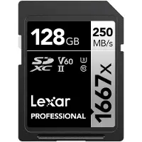 Lexar Professional 1667x Sd Class 3 128gb Memory Card Noir