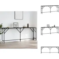 vidaXL Table console noir 200x29x75 cm bois d'ingénierie