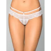 Softline Femmes, Sous-vêtements, Strings, Blanc, (Une unité par pack, M)