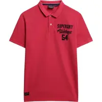 Superdry Applique Classic Fit Short Sleeve Polo Rose L Homme