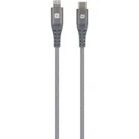 Skross Câble USB C 2.0 vers Lightning Cable, Braiding, 1,20m space gray (1.20 m, USB 2.0, 5 W)