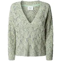 Pepe Jeans pour femme. PL702306 Pull Camilla vert (XS), Casuel, Coton, Manche longue