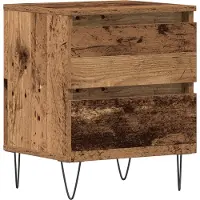 vidaXL Cabinet de chevet Bois ancien 40 x 35 x 50 cm Bois d'ingénierie