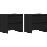 vidaXL Cabinet de chevet 2 pcs Chêne noir 45 x 34 x 44.5 cm