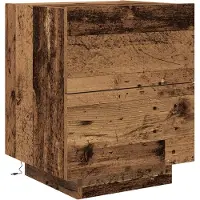 vidaXL Cabinet de chevet avec tiroir avec Bois Ancien 45 x 40 x 55 cm