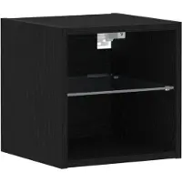 vidaXL Meuble TV Noir 30 x 28,5 x 30 cm Bois d'ingénierie