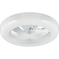 TRIO Ventilateur de plafond Mora blanc avec lampe