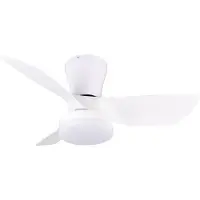REALITY IMPORT TRIO Reality R64412131 RANDERS Ventilateur de plafond avec éclairage, diamètre 760 mm, LED SMD 20 W/2500 lm, 2700-6000 K, blanc, télécommande