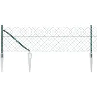 vidaXL Clôture en fil barbelé , 25 x 0,6 m, couleur verte