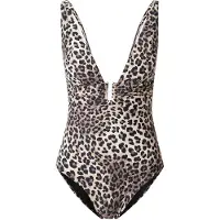 Hunkemoller Maillot de bain 'Luxe Animalia' cappuccino / brun foncé / noir
