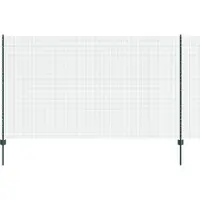 vidaXL : Clôture en fil barbelé soudé avec poteaux, 25 x 1,4 m, couleur verte