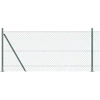 vidaXL Clôture en fil métallique avec socle en béton, 1 x 25 mètres, couleur verte