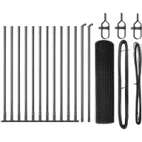 vidaXL Clôture en fil barbelé soudé avec socle en béton, 25 x 0,5 m, gris, type treillis