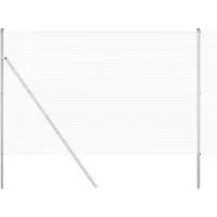 vidaXL Clôture en fil métallique soudé, ancrée au sol, 50 x 1,6 m, couleur argent