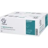 Hobea Essuie-mains pliés 411167, pliage en V, 2 plis, cellulose - Carton, Essuie-tout, Blanc