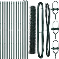 vidaXL Clôture hexagonale à fixer au sol, 25 x 1 mètre, acier revêtu de PVC