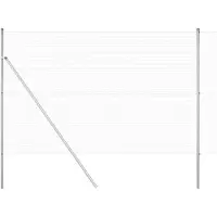 vidaXL Clôture en fil métallique soudé, ancrée au sol, 50 x 1,5 m, couleur argent