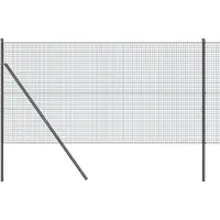 vidaXL Clôture en fil métallique soudé, ancrée au sol, 50 x 1,2 m, couleur grise, type treillis
