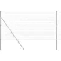 vidaXL Clôture en fil métallique soudé, ancrée au sol, 25 x 1,2 m, couleur argent