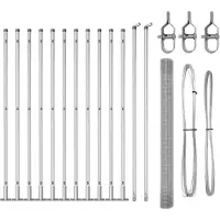 vidaXL Clôture en fil métallique soudé avec socle en béton, dimensions 25 x 1,5 m, couleur argent, type treillis