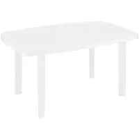 A Forged Tool Table Ovale Extérieur Blanche Résistante, Spacieuse Et Facile D'entretien - Ipae Progarden