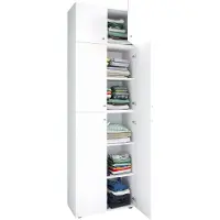 Ebuy24 LonaXXL armoire de rangement 6 portes blanc.