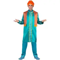 MOM Hindu Man With A Scarf And Turban Shirt Costume Bleu M Enfants