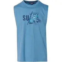 KOROSHI T-Shirt marine / bleu roi / blanc
