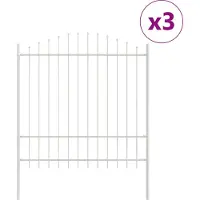 vidaXL , clôture de jardin WOERDEN, 3 pièces, 170 x 215 cm, blanche