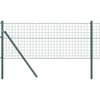 vidaXL Clôture de sécurité européenne à fixer au sol, 10 x 0,6 m, acier revêtu de PVC