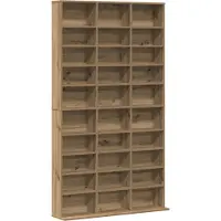 vidaXL Étagère CD Chêne Artisan 101 x 23 x 177,5 cm Matériau dérivé du bois