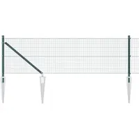 vidaXL : Clôture en fil barbelé soudé, 10 x 0,6 m, couleur verte